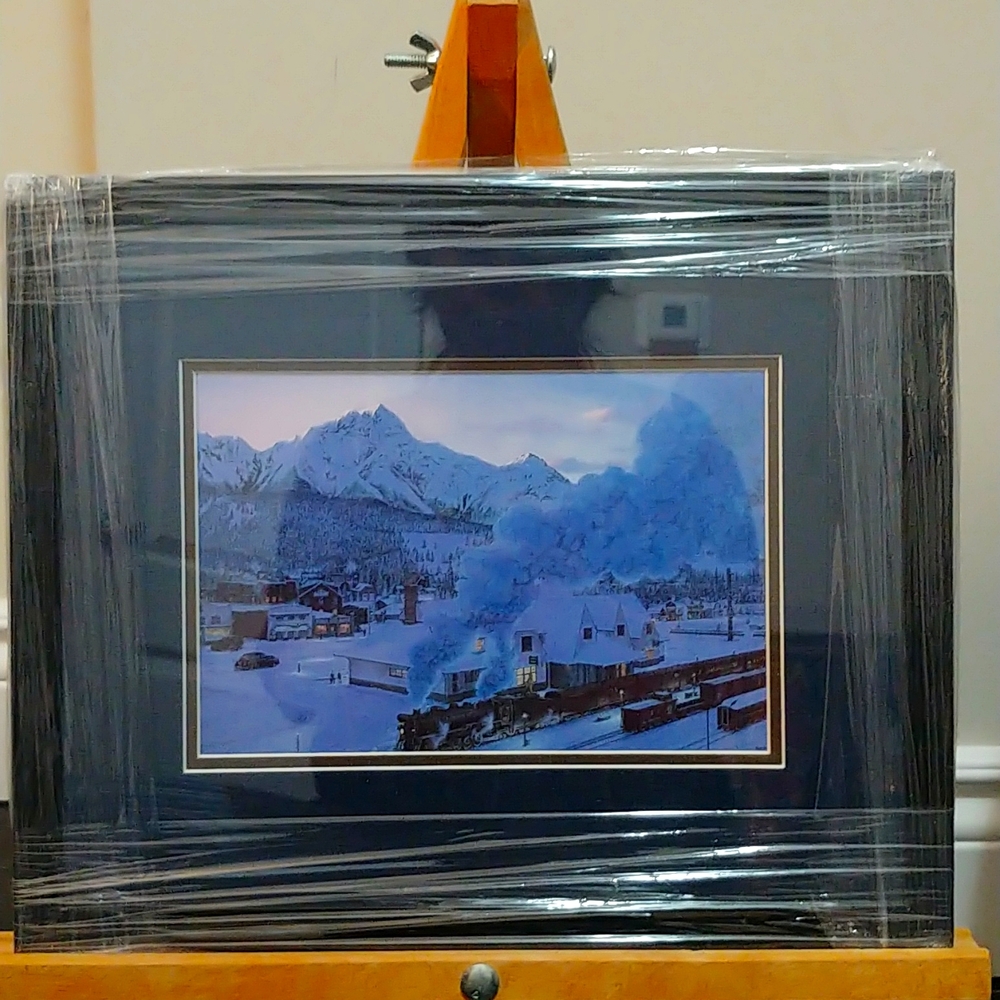 Beautiful art-work framed print - Jasper in winter